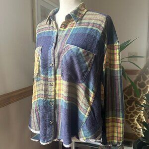 BDG Urban Outfitters Long Sleeve Button Down, Plaid Flannel, Womens M